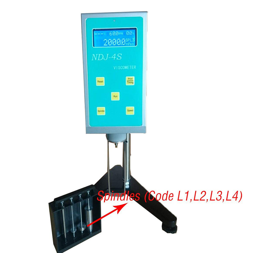 VTSYIQI Digital Rotary Viscometer 20 to 2000000 mPa.s Viscosity Meter Tester with 4 Rotors Digital Display Viscometer for Painting Adhesives Cosmetics and Grease