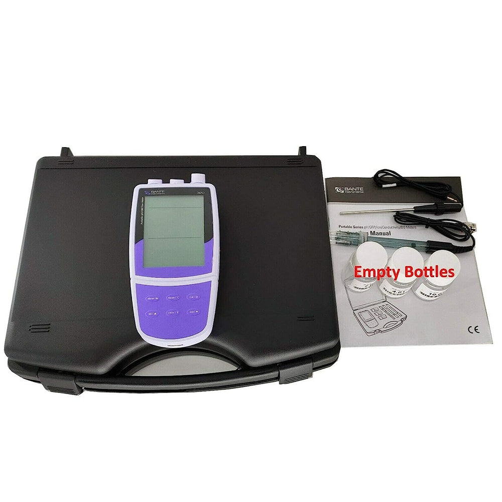 VTSYIQI Portable pH lon Meter Kit with -2 to 20 pH Range USB Port Automatic 1 to 5 Point Calibration