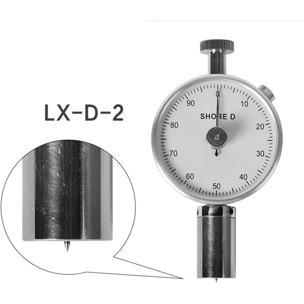 VTSYIQI Durometer Shore D Sclerometer Tester with 100HD Shore Hardness Tester Type D Durometer Dial Single Pointer Hardness Meter Double needle