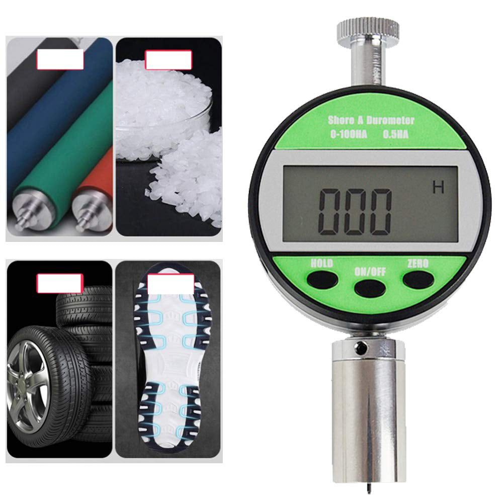 VTSYIQI Digital Shore A Hardness Tester Meter Shore A Durometer 0 to 100HA for Leather Wax Rubber Polygrease Handhold Rubber Durometer