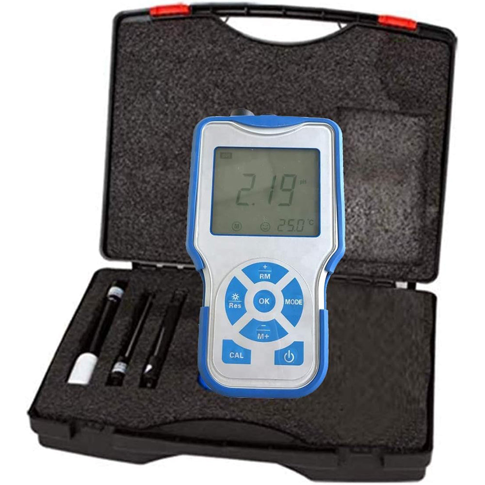 VTSYIQI Handheld pH Conductivity Meter Multil Parameter Meter Kit With Accuracy ±0.01pH