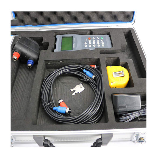 VTSYIQI Ultrasonic Liquid Flow Meter Flowmeter Clamp on Sensor Transducer DN50-700mm Insulate RS232 Serial Interface