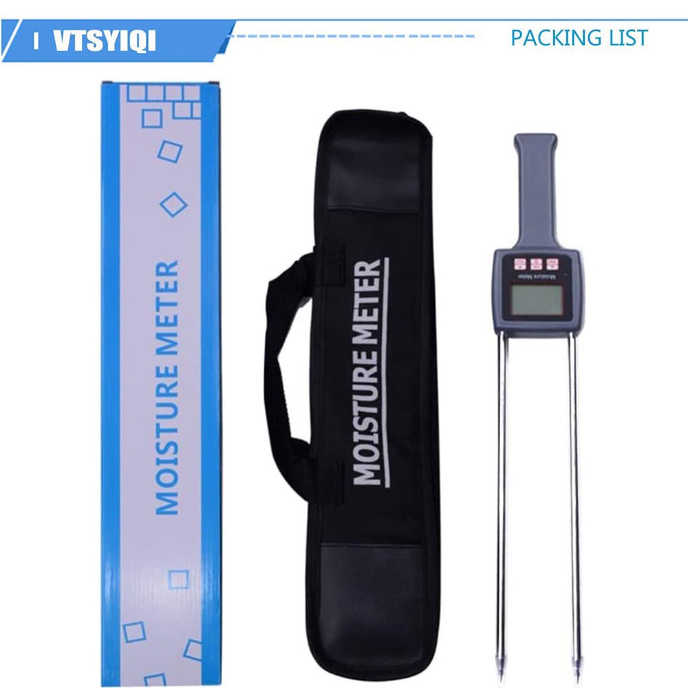 VTSYIQI  Hay Moisture Meter Tester Multfunctional Moisture Meter Digital Fibre Moisture Meter  With Measuring Range 0 to 80% for Alfalfa Pasture Knots Straw Etc