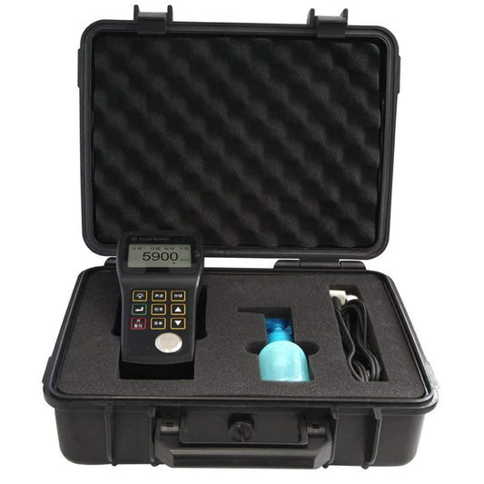 VTSYIQI Portable Ultrasonic Thickness Gauge Tester Meter 0.03'' to 12'' with PT-12 Probe Through Paint Coatings Data Logger