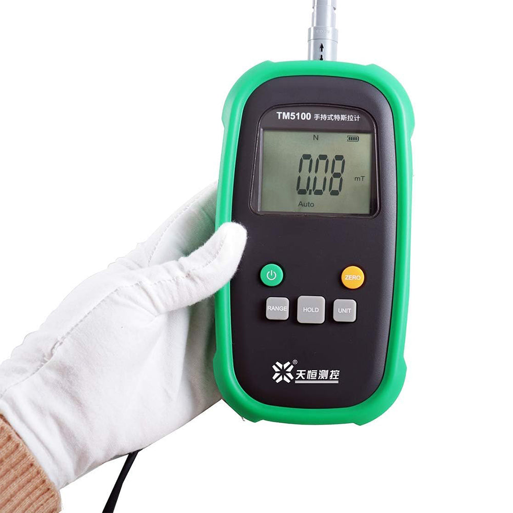 VTSYIQI Gauss Meter Handheld Tesla Meter Fluxmeter Magnetic Field Gauss Meter With Radial Hall probe Probe