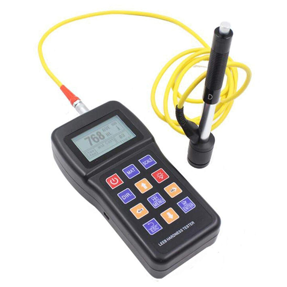 VTSYIQI Leeb Hardness Tester Meter 170 to 960 HLD Metals Durometer Tester HL HB HRB HRC HRA HV HS with Standard D Type Impact Device D Test Block for Steel Iron Bronze Copper 10 Materials…