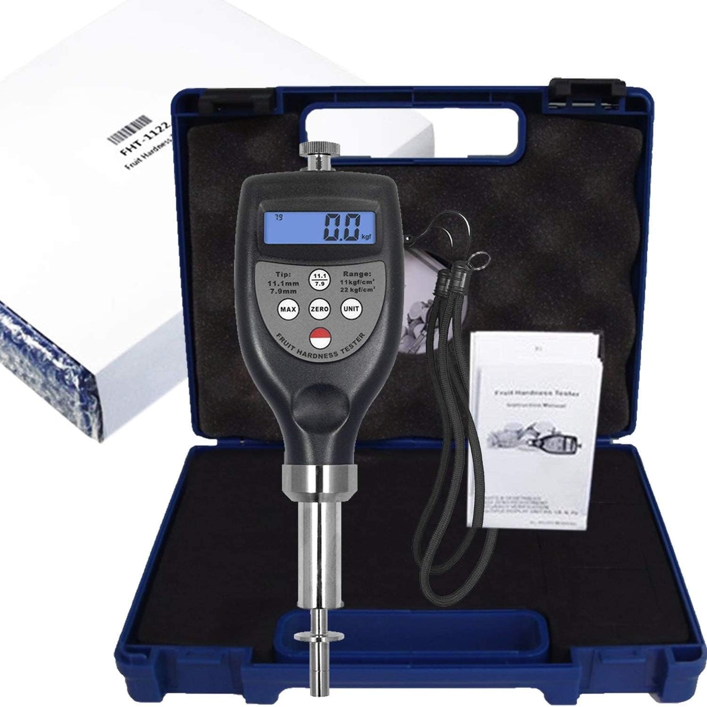 VTSYIQI Digital Fruit Penetrometer Hardness Tester Firmness Tester Sclerometer Hardness Tester for Vegetables Fruits include RS-232C data cable with software