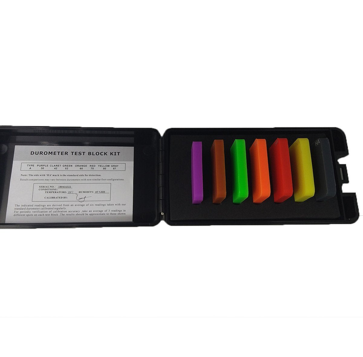 VTSYIQI Durometer Test Block A Type Rubber Hardness Test Block Durometer Test Block Kit for Durometers Type A Durometer Test Block