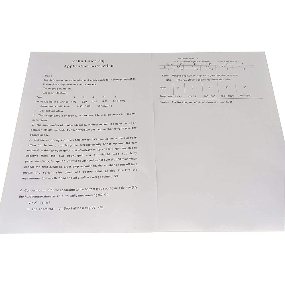 VTSYIQI  Viscosity Cup Zahn Cup Stainless Steel Viscometer Flow Cup 44ml 1#+2#+3#+4#+5# Viscosity Cup for Paint Finishes Oil Dye Sauce Honey Ink Varnishes