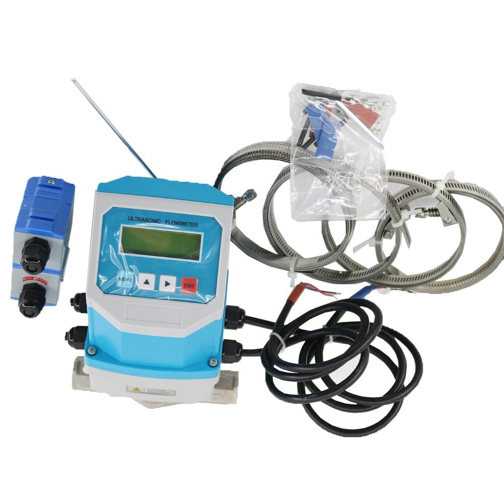 VTSYIQI Waterproof Ultrasonic Flow Meter Flowmeter With Clamp-on Large Transducer For Pipe Size DN300-6000mm