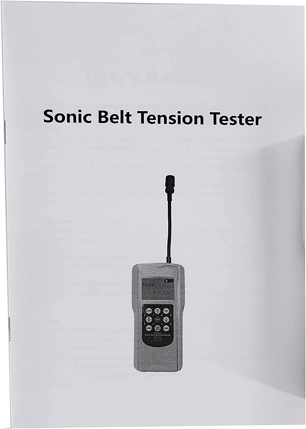 VTSYIQI Sonic Belt Tension Meter Tester Gauge Acoustic Belt Tensionmeter with LCD Display Unit Hz/N Measuring Range 10 to 680Hz Display Accuracy 土1Hz for Measuring Transmission Belt Vibration Frequency