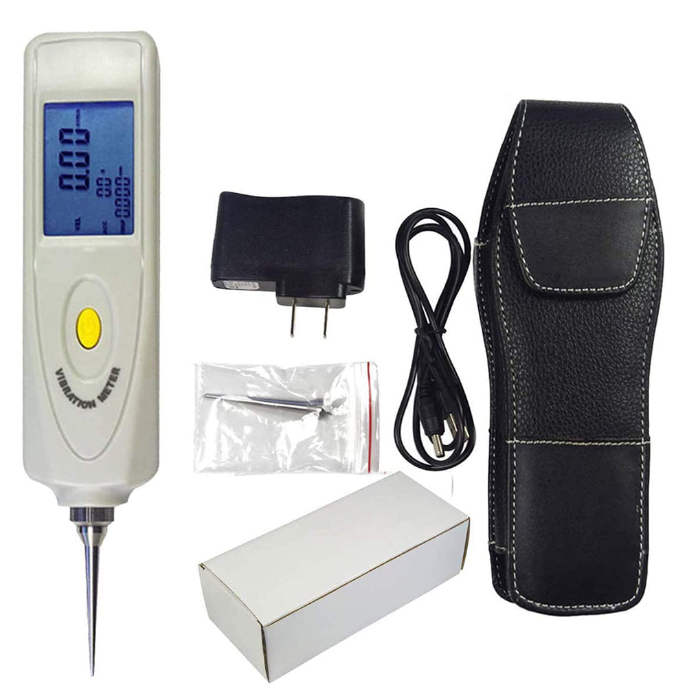 VTSYIQI Digital Pen Vibration Meter Tester Gauge Analyzer Vibrometer with 3 Parameters Displacement Velocity and Acceleration