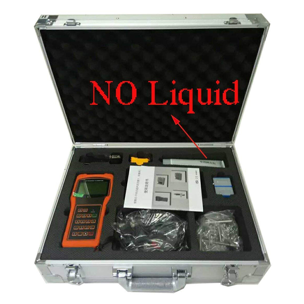 VTSYIQI Digital Portable Ultrasonic Liquid Flow Meter Flowmeter With Transducer DN15 to 100mm 0.59-3.93in