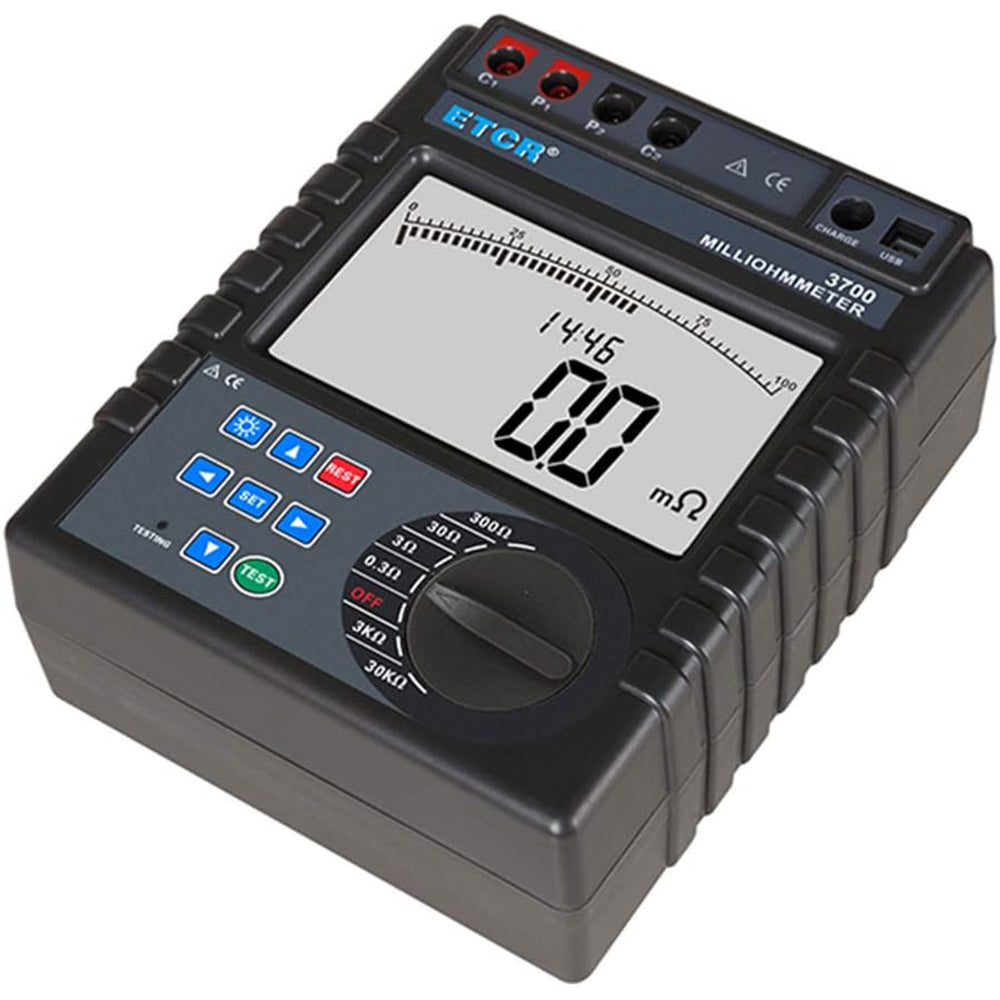 VTSYIQI Digital Milliohm Meter With Range 1mΩ to 30.00kΩ 400 groups data storage