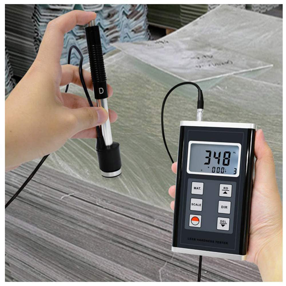 VTSYIQI Portable Metal Leeb Hardness Tester Meter Durometer USB Data Cable Software with 170-960HLD HL HB HRB HRC HRA HV HS for Steel Iron Cast Aluminum Alloy Copper