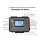 VTSYIQI High Voltage Insulation Resistance Tester 5KV Insulation Resistance Tester with Resolution 0.01MΩ Range 0.01MΩ-10TΩ  Rated Voltage 100V 250V 500V 1000V 2500V 5000V 500 Groups Data Storage