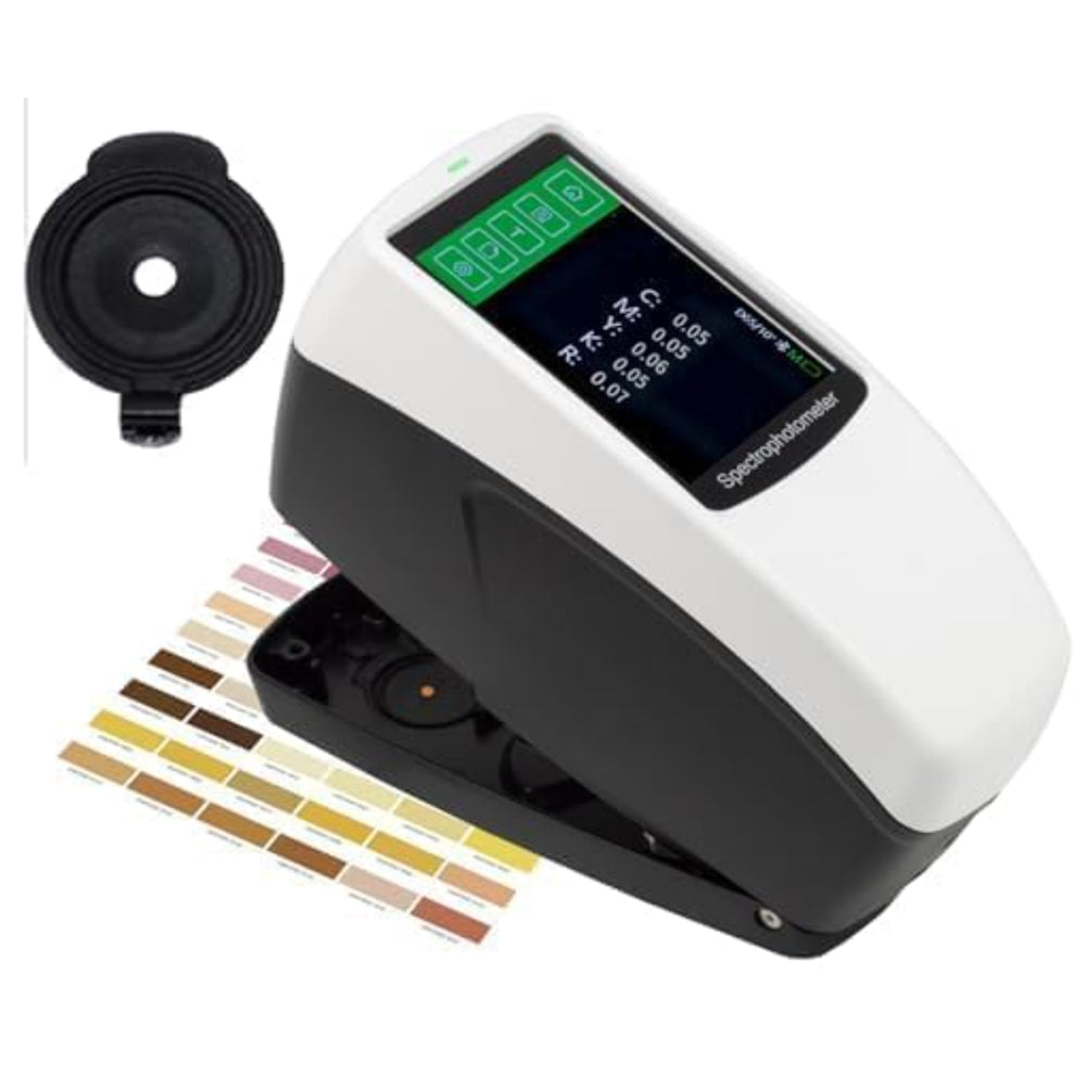 VTSYIQI Spectrodensitometer Digital Color Density Meter Densitometer with Caliber 5mm 0.01 Accuracy dE*ab ≤0.02 Repeatability Mass Storage for Printing Packaging Silk Color Density Measuring Tool