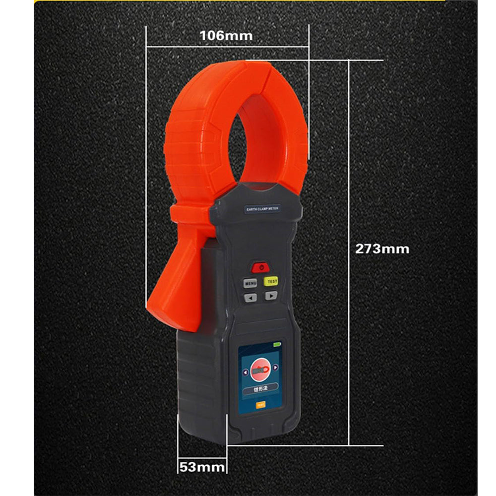 VTSYIQI Ground Resistance Tester Meter Ground Pile Earth Resistance Meter with Soil Resistivity Range 0.00Ω-9999kΩm Three-four-wire Method Range 0.00Ω-30kΩ Leakage Current Range 0.000mA-50A