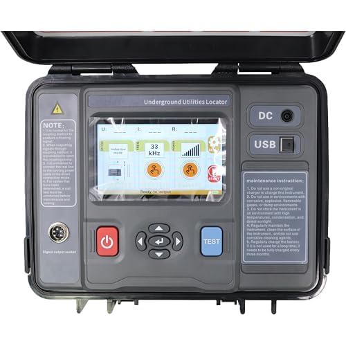 Underground Utility Pipe & Cable Locators Underground Utilities Locator Kit with Accuracy ± 5% to -10% Clamp Inner Diameter φ125mm Multiple Frequency Signal Transmission Modes Touch Screen