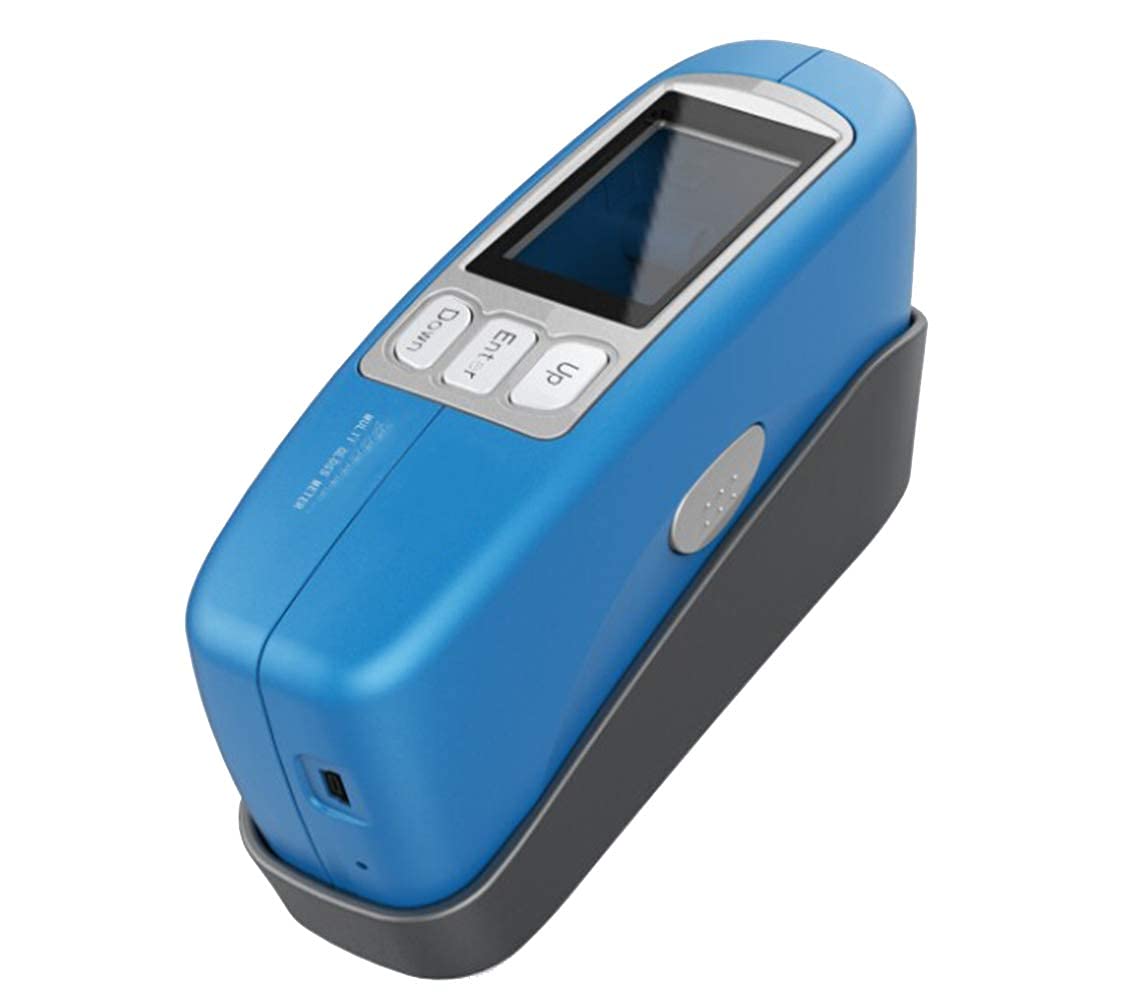 VTSYIQI Digital Gloss Meter Glossmeter 20 60 85 Degree Test Angle with Test range 20°:0-2000GU 60°:0-1000GU 85°:0-160GU Resolution 0.1GU for Paint Plastic Metal Gloss Test