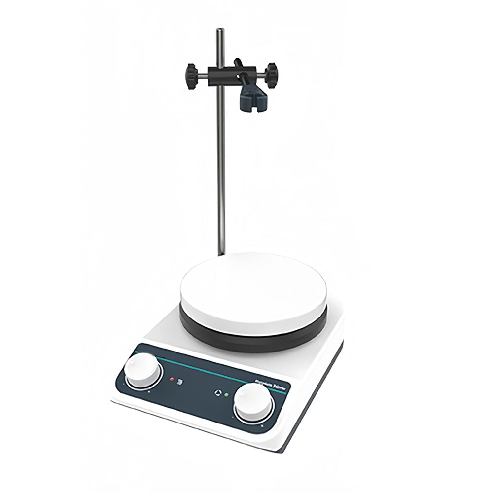 VTSYIQI Heated Magnetic Stirrer Lab Mixer with Hot Plate Φ135mm Stainless Steel Coating Speed Range 200-1500RPM Max Stirring Capacity 2L(H2O) Magnetic Stirring Bar 30mm Linear Shape Max Temp of Hot Plate 260℃ for Stirring Liquid