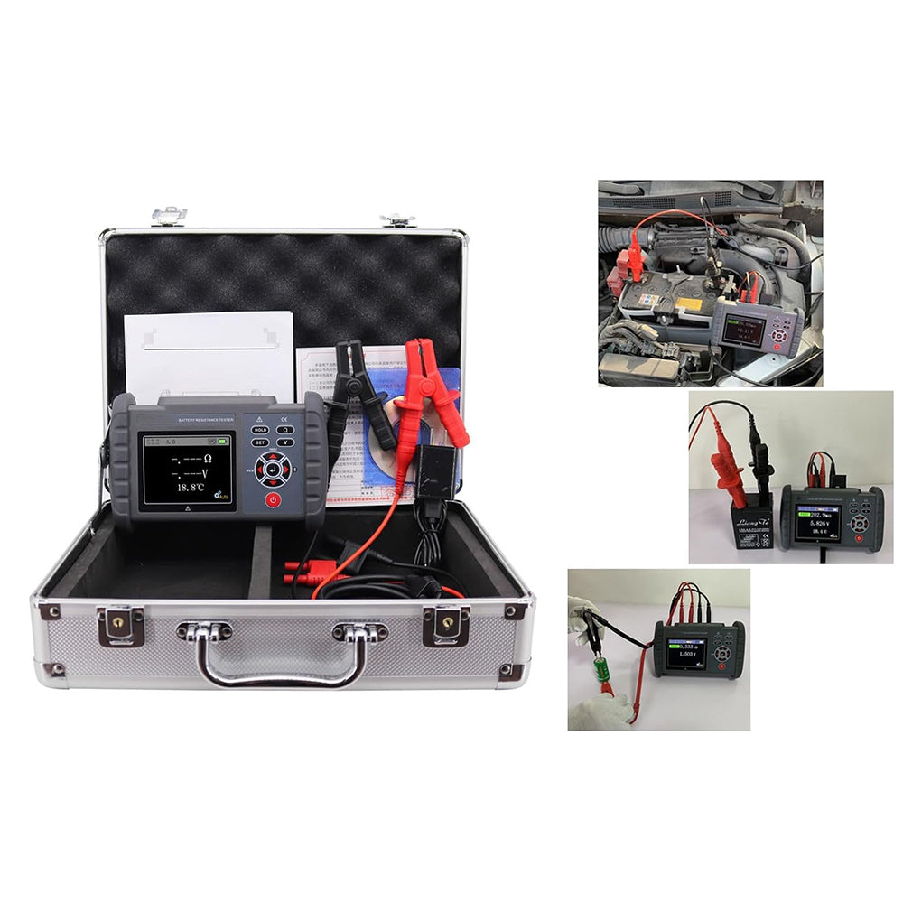 VTSYIQI Battery Internal Resistance Meter Digital Battery Voltage Temperature Meter with Internal Resistance 0.000mΩ to 3.100 Ω Voltage 0.000V to ±71.00V Resolution1 u Ω IEC 61010 Standard