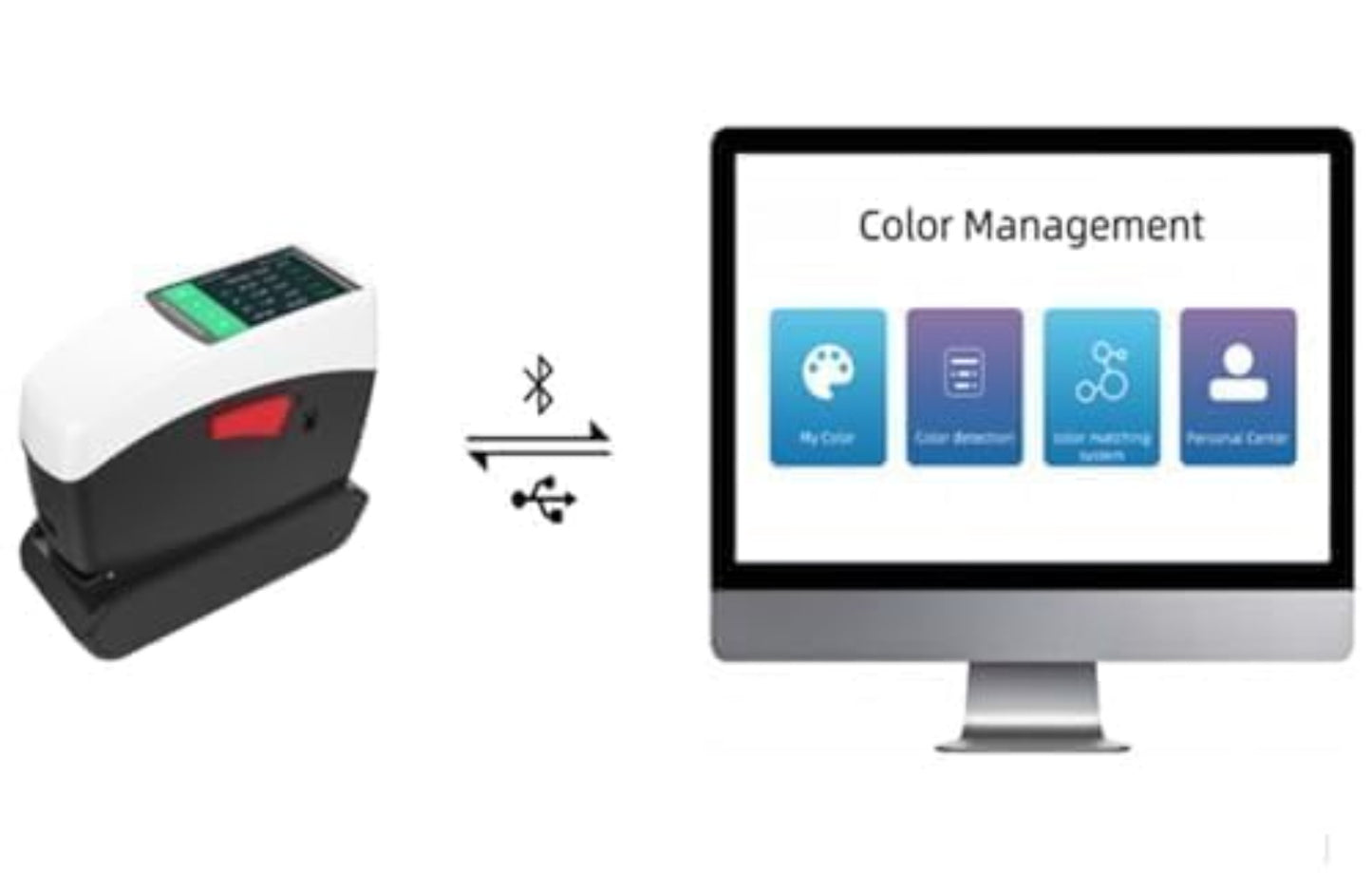 VTSYIQI Spectrodensitometer Digital Color Density Meter Densitometer with Caliber 5mm 0.01 Accuracy dE*ab ≤0.02 Repeatability Mass Storage for Printing Packaging Silk Color Density Measuring Tool