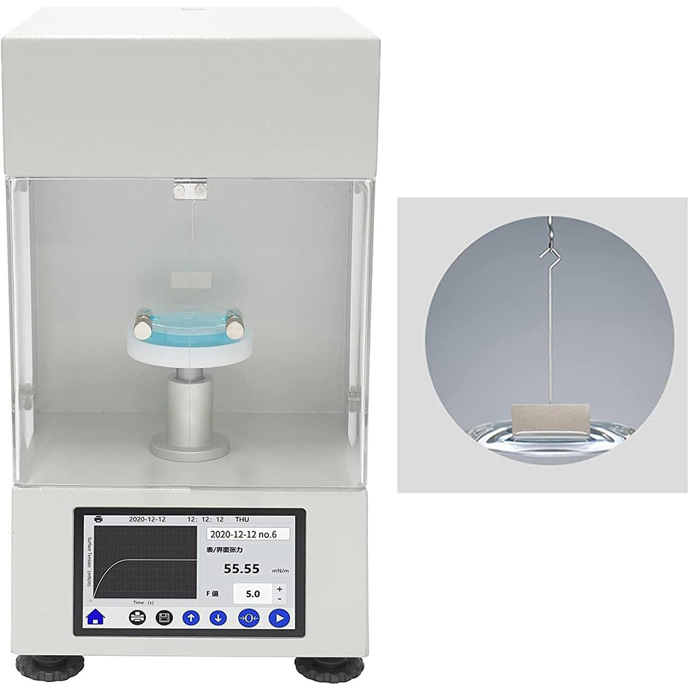 VTSYIQI Automatic Liquid Interfacial Tension Meter Surface Tension Analyzer with Platinum Loop Range 0 to 1000mN/m Accuracy 0.1mN/m Automatic Lifting  Du Nouy Ring Method Test