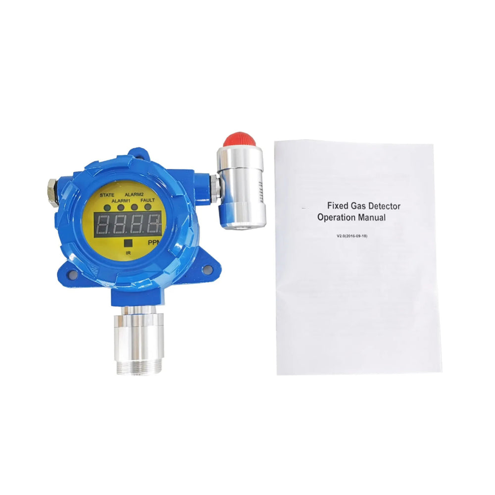 VTSYIQI Hydrogen Gas Detector Fixed H2 Gas Monitor Hydrogen H2 Leak Alarm Monitor with Measurement Range from 0-1000ppm Resolution 1ppm for Detecting Gas of Refinery LPG Station and Painting Plant