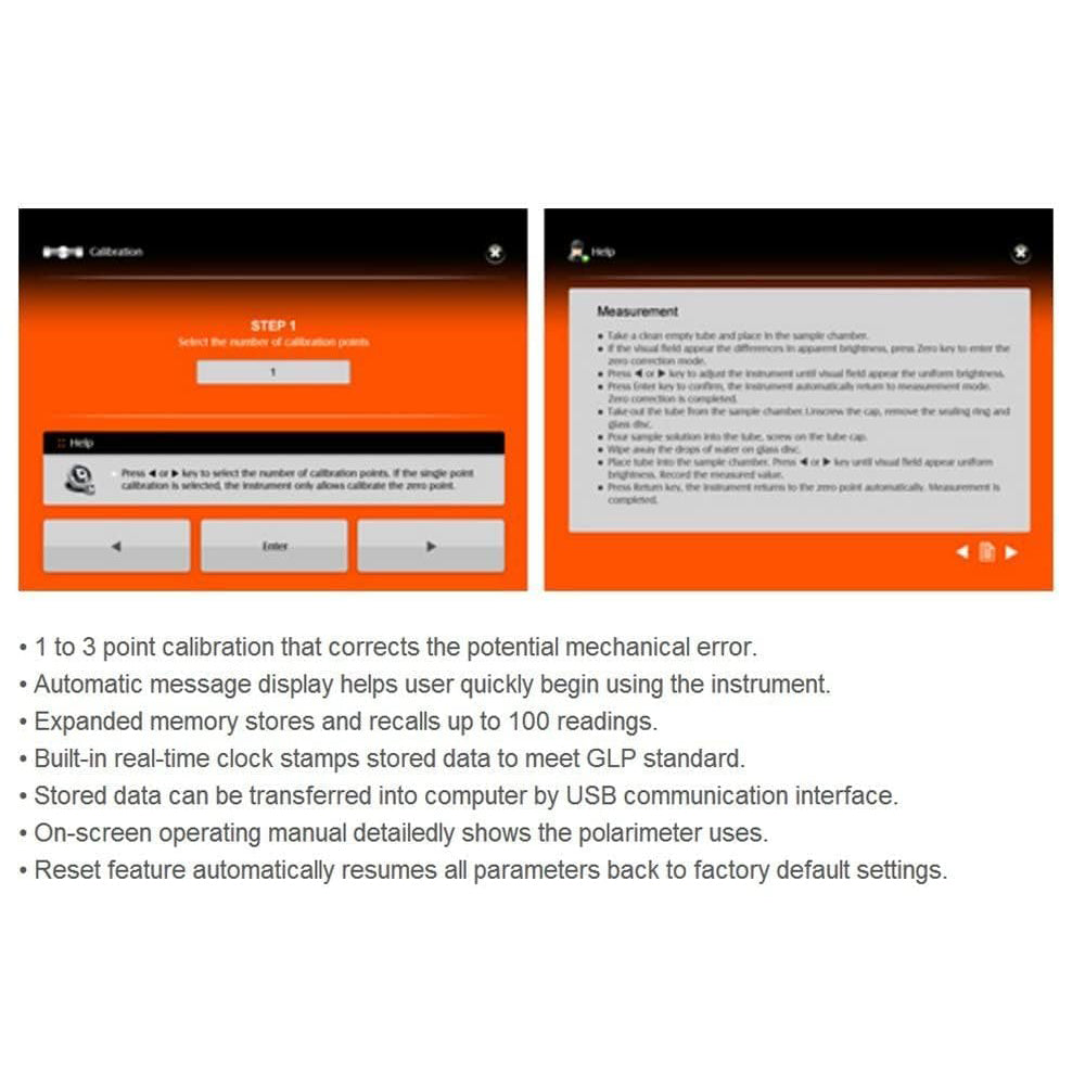 VTSYIQI Multi-Parameter Digital Polarimeter Semi-Automatic Polarimeter Instrument with Range ±90°/±130°Z Accuracy ±0.02°/±0.05°Z 1 to 3 Points Calibration
