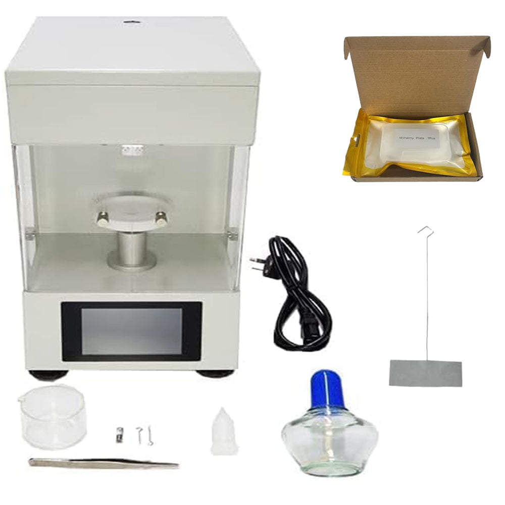 VTSYIQI Lab Surface Tension Measuring Devices Automatic Surface Tensiometer Interfacial Tension Measurement With Measuring Range 0 to 1000mN/m Accuracy 0.1mN/m Wilhelmy Plate Method