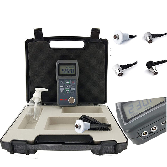 VTSYIQI Ultrasonic Thickness Gauge Meter with 0.65 to 600mm 0.025 to 23.62inch N05/90 N07 HT5 P5EE Probes