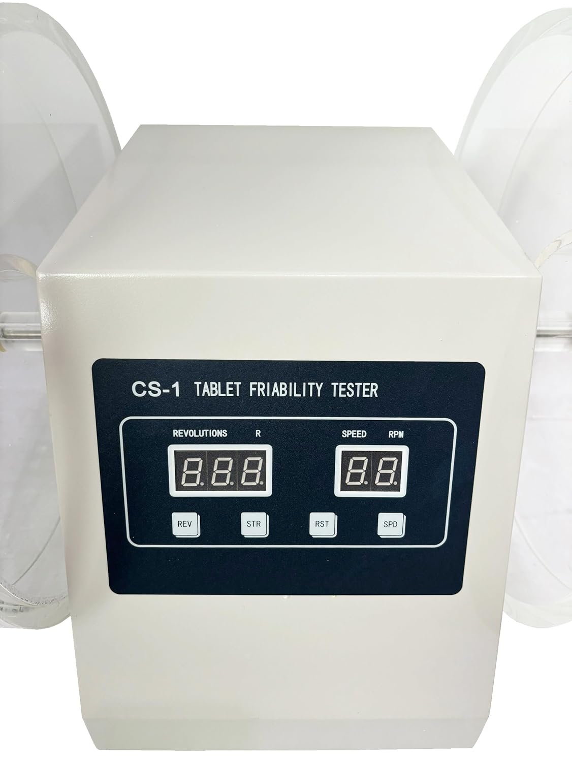 VTSYIQI Tablet Friability Tester Benchtop Friability Meter with Double Tube Adjustable Speed（20～90）rev/min Adjustable Laps (5～900) Circles