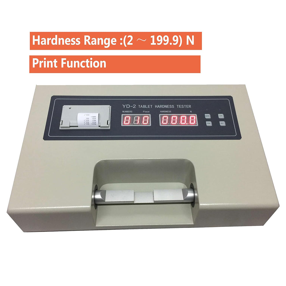 VTSYIQI Tablet Hardness Tester Meter Gauge with Hardness Range 2 to 199.9 N Accuracy Max ±0.05% Automatic Statistics Printing