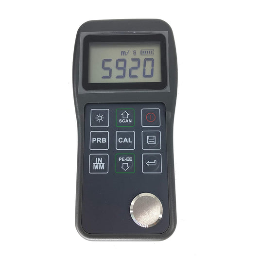 VTSYIQI Portable Digital Ultrasonic Thickness Meter Gauge Tester with Software 0.65 to 600mm 0.025 to 23.62inch Pulse-Echo Mode Echo-Echo Mode Through Paint and Coatings