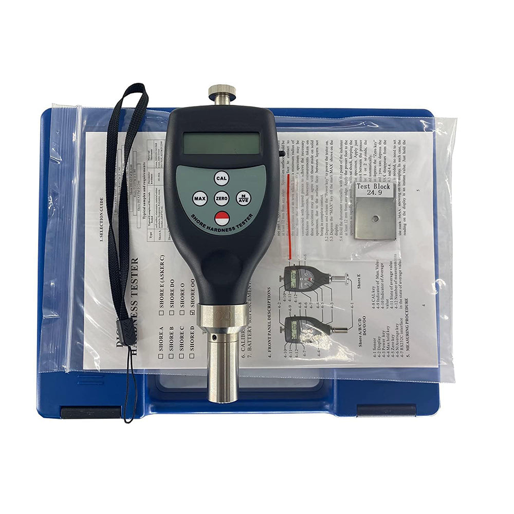 VTSYIQI Digital Shore OO Hardness Tester Durometer Soft Rubber Hardness Tester with Range 10 to 90HOO Soft Elastic Materials Shore Soft Rubber Hardness Sclerometer