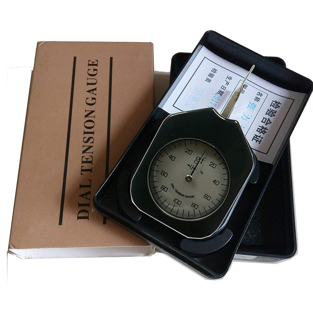 VTSYIQI 100g Gram Tension Meter Dial Tension Gauge with 100g Gram Gauge Force Meter