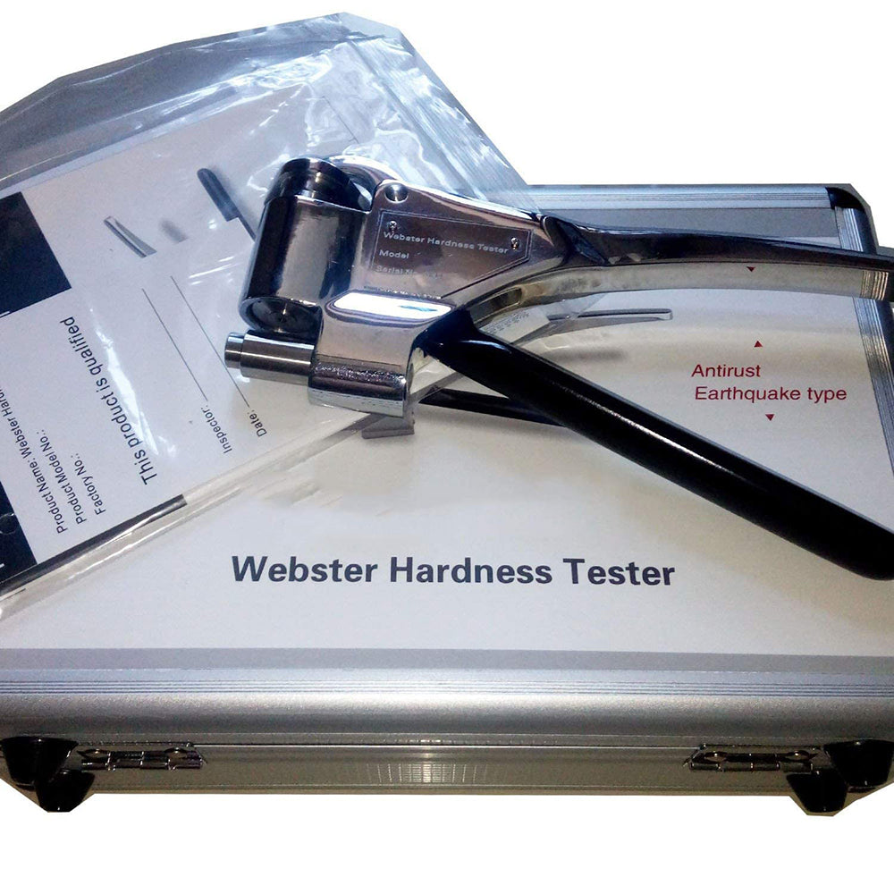 VTSYIQI Webster Hardness Tester Meter Machine Durometer Gauge for Aluminum Alloy 25 to110 HRE Thickness 0.4 to13 Inner Diameter 10mm