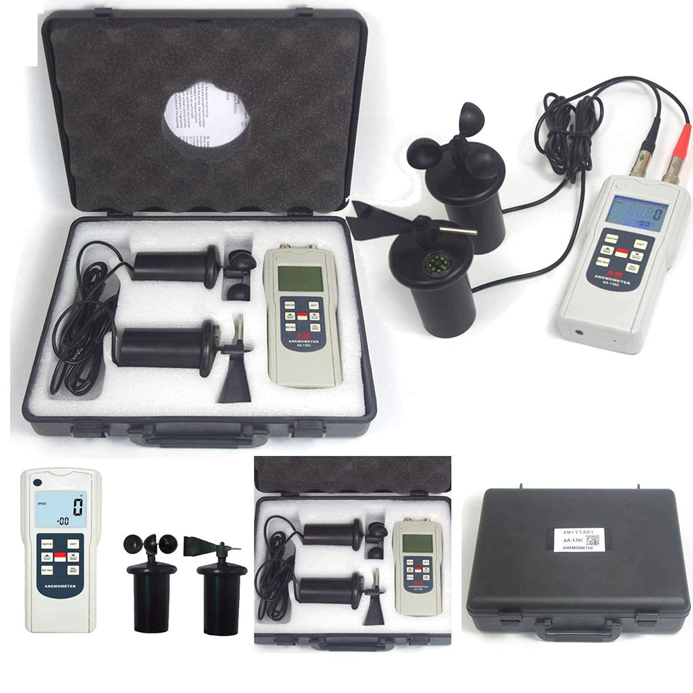 VTSYIQI Thermo Anemometer Air Flow Velocity Wind Speed Meter With USB data output