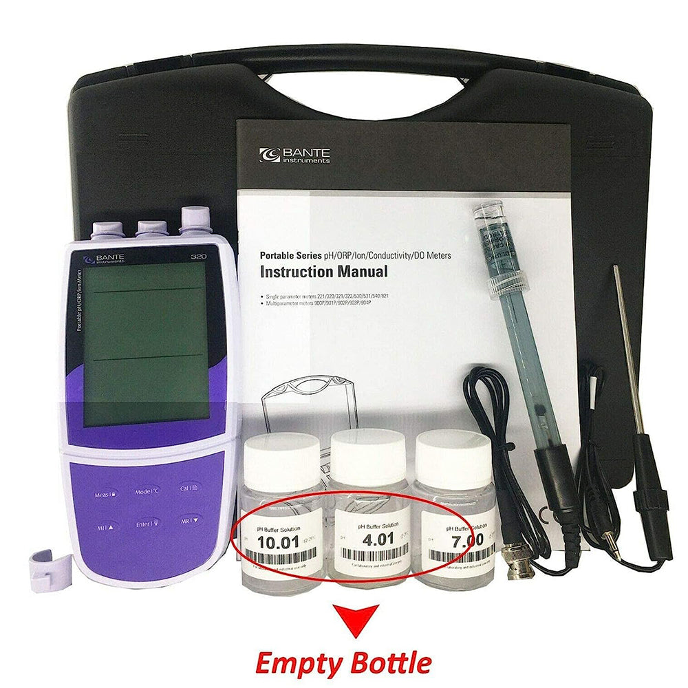 VTSYIQI Portable pH lon Meter Kit with -2 to 20 pH Range USB Port Automatic 1 to 5 Point Calibration