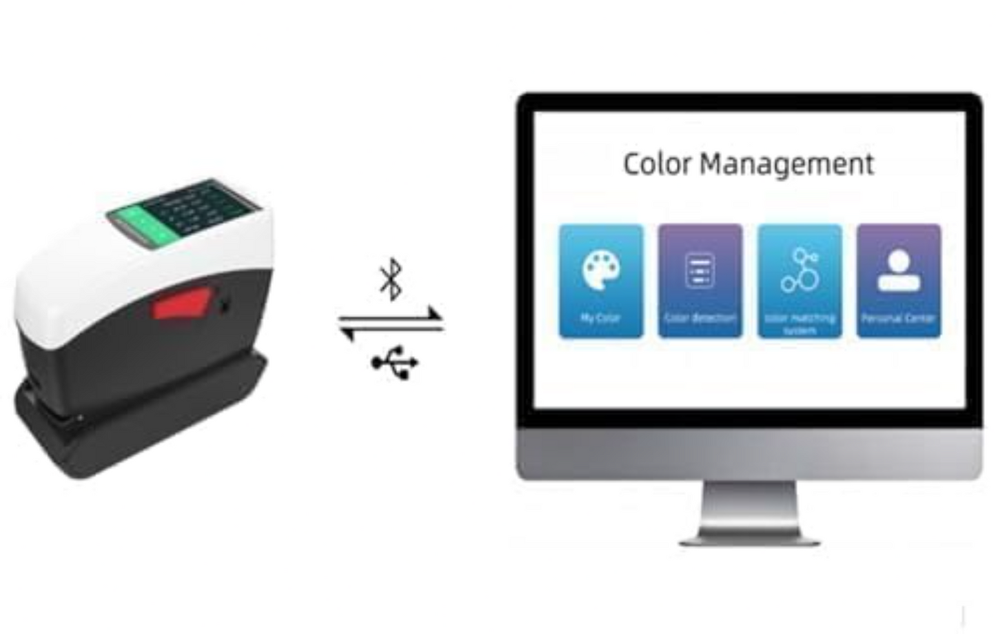 VTSYIQI Digital Spectrodensitometer Color Density Difference Tester with 5mm Caliber 0.01 Accuracy for Measure Color Density Dot Gain Printing Contrast of The Printed Matter and Other Parameters