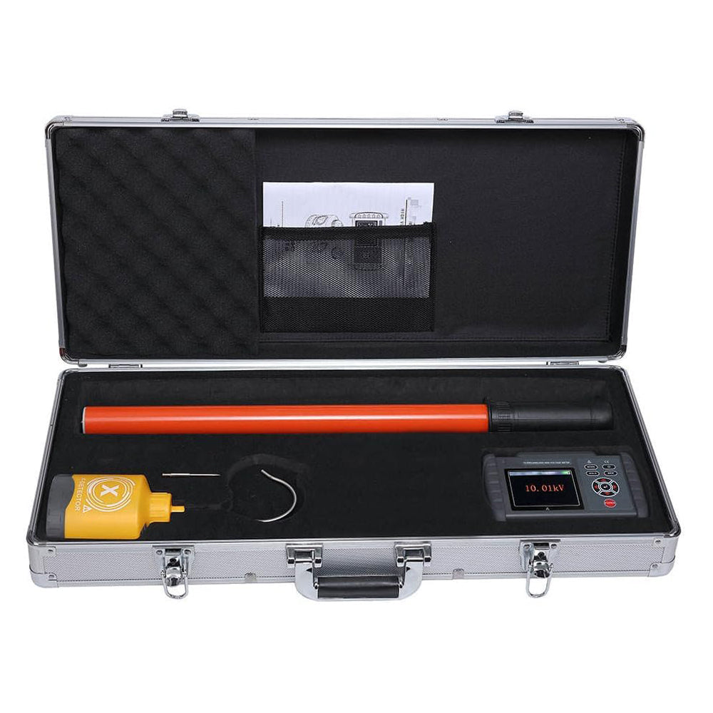 VTSYIQI Wireless High Voltage Voltmeter High Voltage Detector with Ground Voltage 0.1kV-120kV Line Voltage 0.1kV-220kV Electrical Inspection Level 70V-220kV Probe Length 55mm Probe Diameter Φ70mm