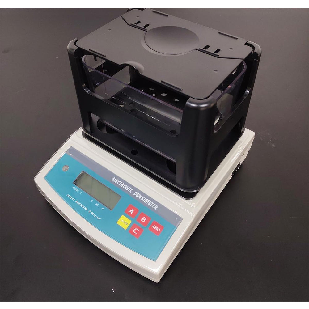 VTSYIQI Solids Densimeter Solid Density Meter with Measuring Range 0.001—99.999g/cm3 Interface of RS-232C is Included Maximum Weight 600g Density Resolution 0.001 g/cm3 Function of Solution Compensation