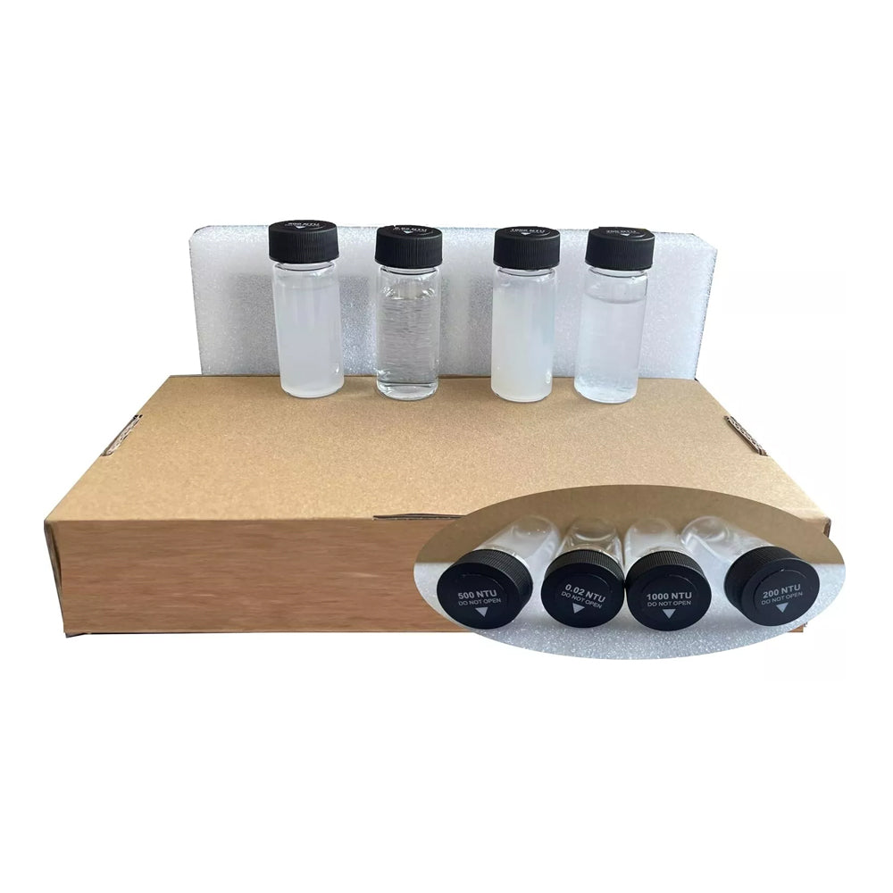 VTSYIQI Turbidity Calibration Solution Kit with 4 PCS Solution Range 0.02NTU 200NTU 500NTU 1000NTU for TB200 Benchtop Turbidity Meter Test