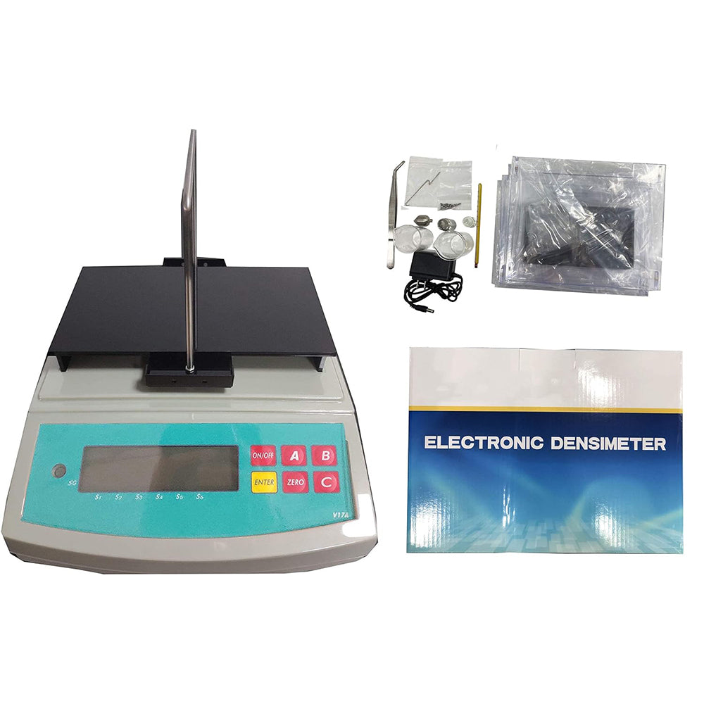 VTSYIQI Liquid Densimeter Electronic Liquid Density Meter Tester with Measuring Range 0.001-99.999g/cm3 Maximum Weight 300g Minimum Weight 0.005g RS-232C Interface High Accuracy for Density Measurement of Different Liquids