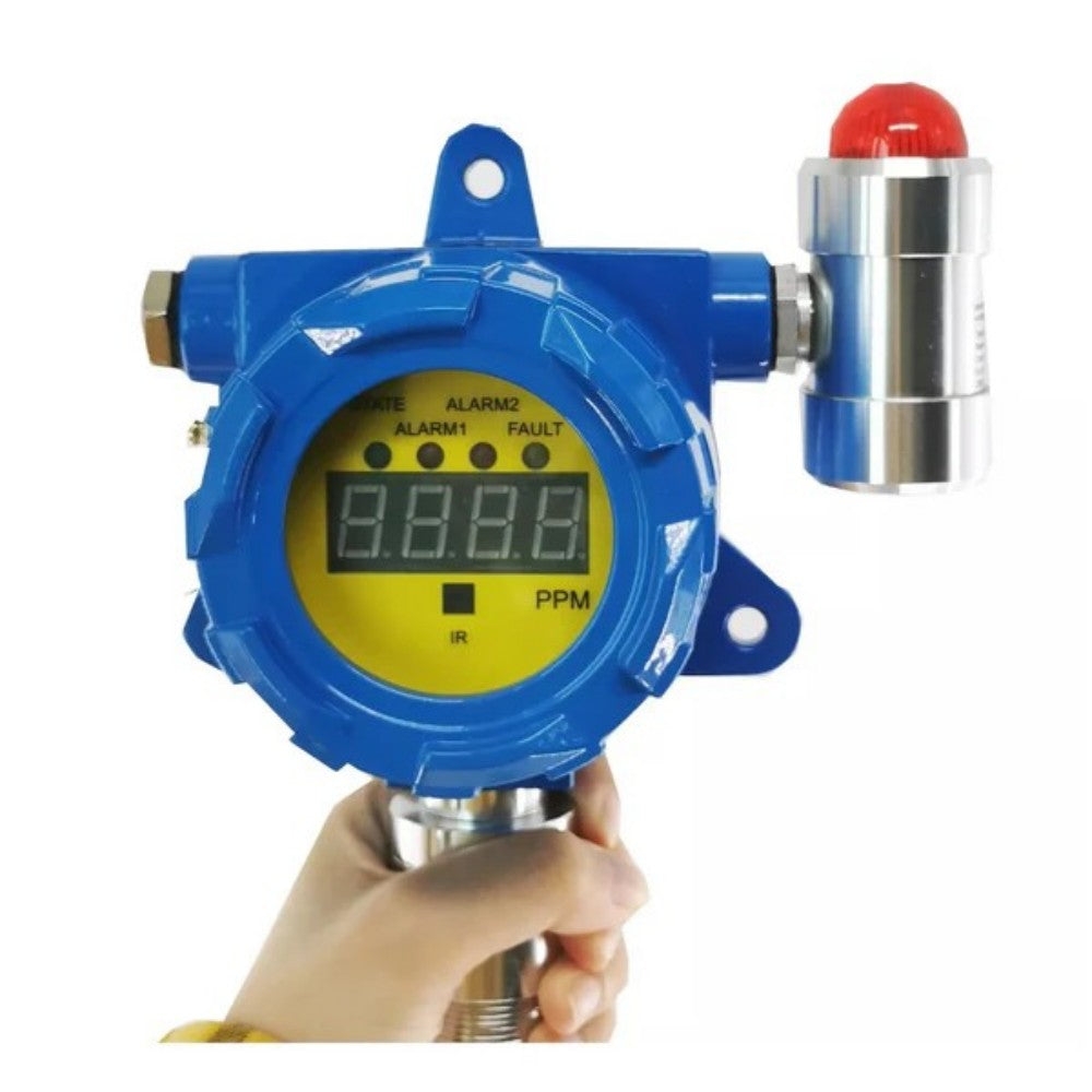 VTSYIQI Ethylene Gas Detector Fixed C2H4 Gas Leak Monitor Meter with Wall-mounted Installation Method Measuring Range 0-100ppm Resolution 1ppm Display Screen for Continuous Monitoring of Measurable Gases in Industrial Environments