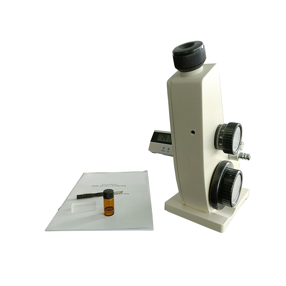 VTSYIQI Abbe Refractometer Monochromatic Refractometer Lab Refractometers with Measuring Range 1.3000-1.7000nD 0.0-95% Brix Accuracy ±0.0002 Optical Index Plate Reading