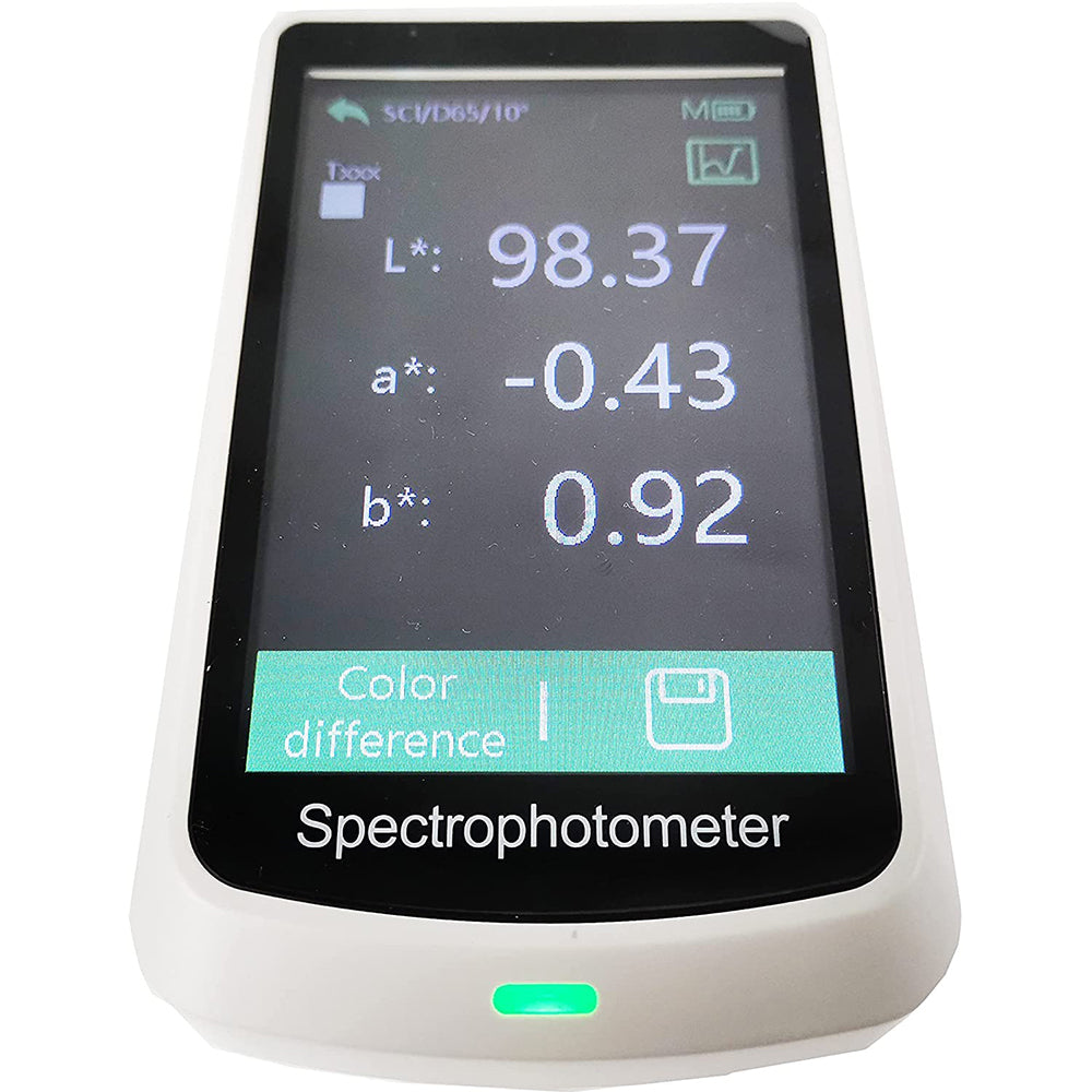 VTSYIQI Handheld Spectrophotometer Touch Screen Spectrophotometer with Excellent Repeatability AE*ab<0.2 Accuracy 0.01 Three Calibers for Printing Paint Textiles Color Spectrometer Analysis