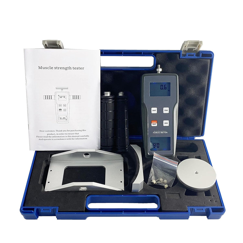 VTSYIQI Muscle Dynamometer Muscle Force Meter Muscle Strength Meter Tester for Muscle Strength Testing with Range ±50kgf ±490N ±110Lbf Resolution 0.01kgf 0.1N 0.1Lbf Large LCD Display