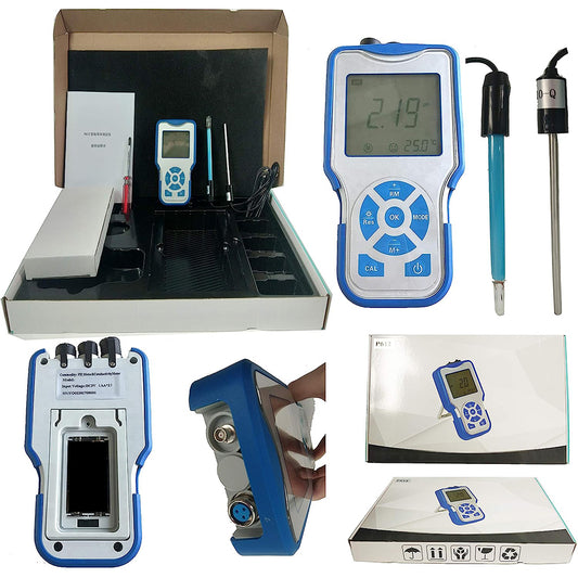 VTSYIQI Conductivity Meter Combo Meter for EC Conductivity Resistivity TDS Salinity Temperature Meter